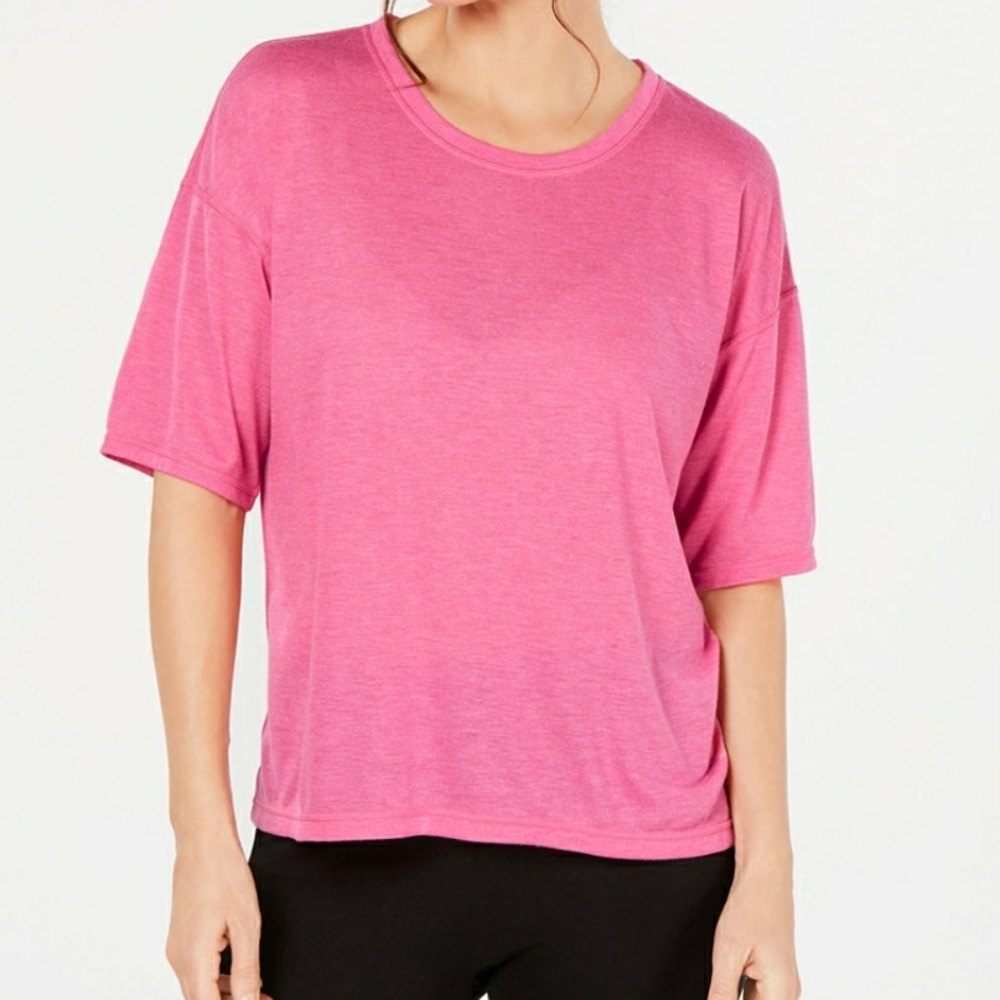 Calvin Klein Back-Split Crop Tee - Large